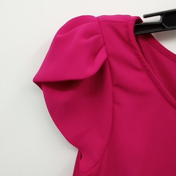 Papermoon for Stitchfix Women's Deep Pink Short Sleeve Dress Size XS - Picture 3 of 12